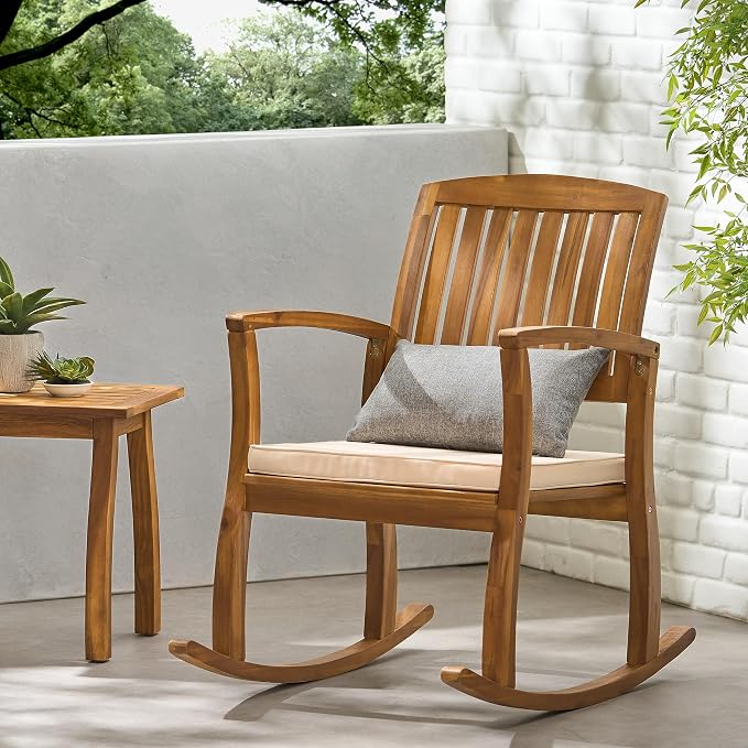 Christopher Knight Home Selma Acacia Rocking Chair - Image 2