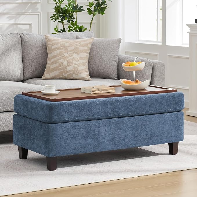 45 Inch Large Storage Ottoman Bench by WUTUTUEE