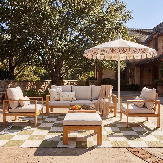 Christopher Knight Home Kayahs 5 Pieces Acacia Wood Furniture Set, Patio by ChristopherKnightHome
