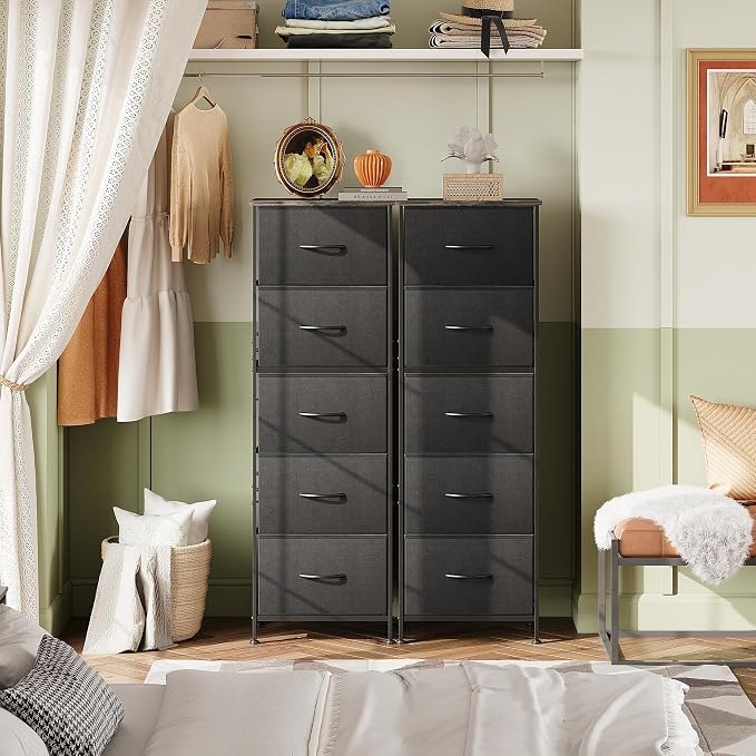 WLIVE Fabric Dresser, 5-Drawer Tall Dresser - Image 4