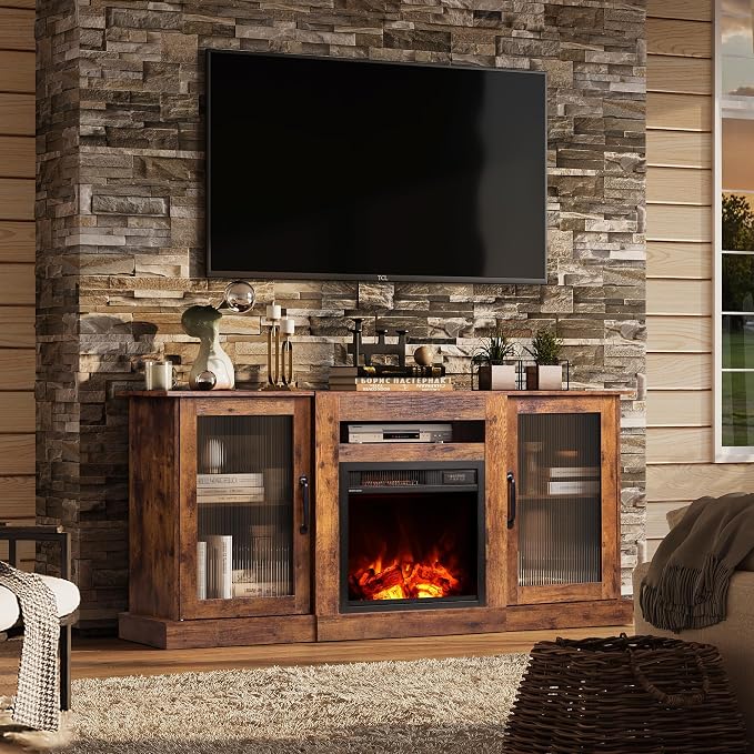 WLIVE Fireplace TV Stand for 65" TV, Entertainment Center - Image 2