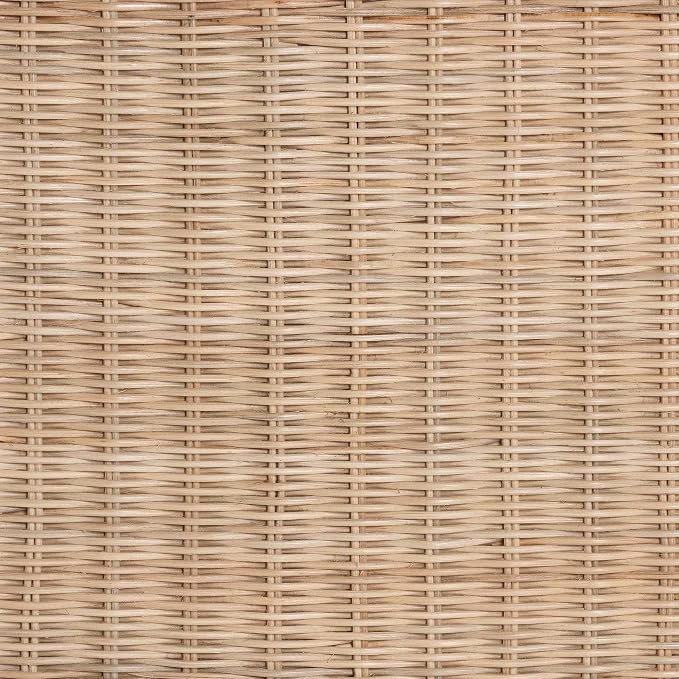 Bali & pari Sumana Bohemian Scallop Natural Rattan and Mahogany Side Table - Image 8