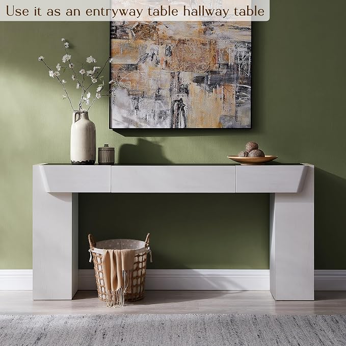 JXQTLINGMU 63" Long Wood Console Table - Image 5