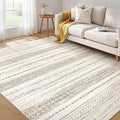 Nakagishi 6x8 Area Rug Living Room: Washable Boho Large Neutral Modern Soft by NakagishiAreaRug
