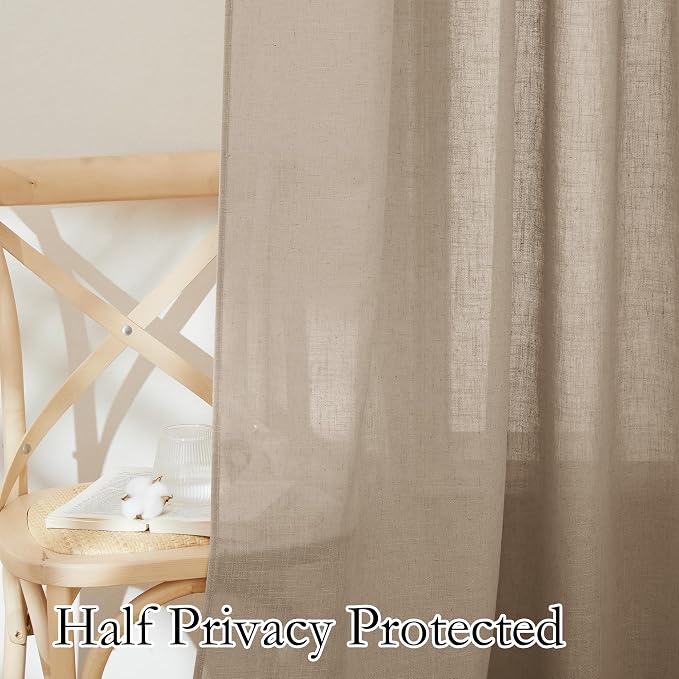 RYB HOME Linen Curtains for Windows - Image 5