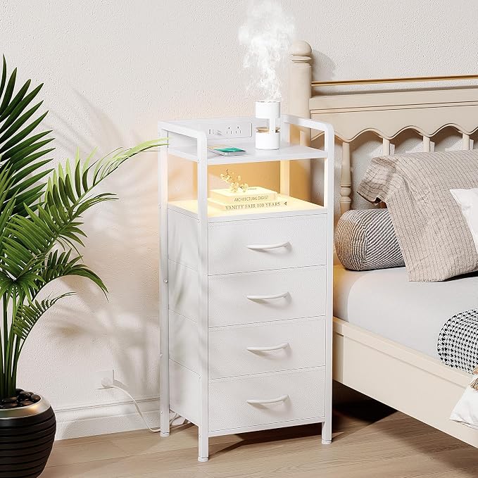 Lazzanto Night Stand Bedside Charger Bedroom - Image 2