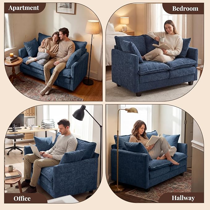 Loveseat Sofa with Cloud 3-Layer Cushion & 27" Deep Seat, Modern Small Couch - Image 8