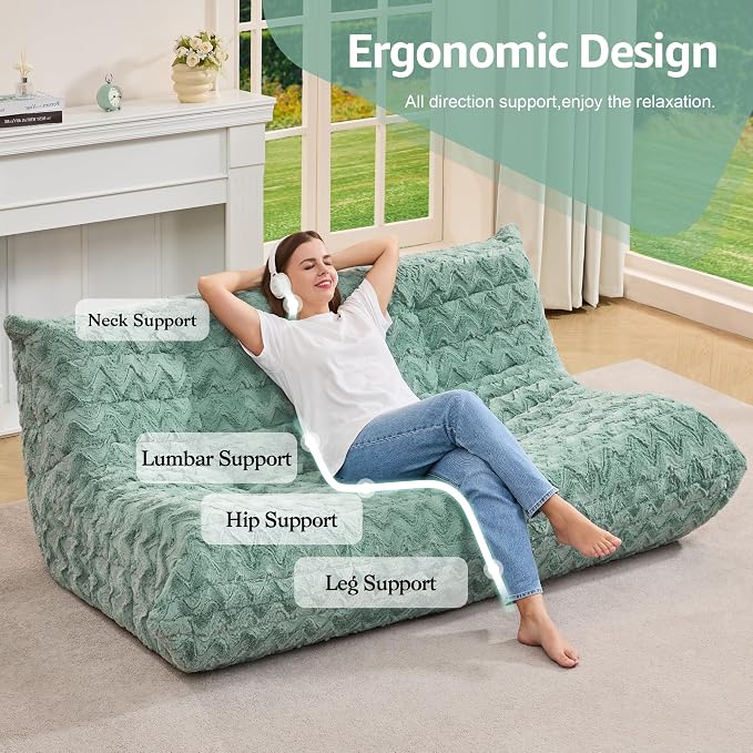 Bean Bag Chairs for Adults Giant Bean Bag Chair Memory Foam BeanBag Chair Bean - Image 5