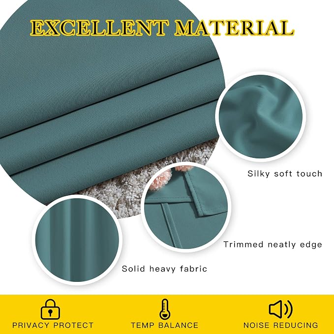 NICETOWN Bedroom Blackout 110 inch Curtains - Image 4