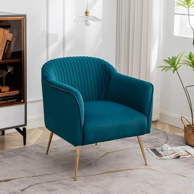 Container Furniture Direct Contemporary Velvet Accent Chairs by ContainerDirect