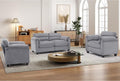 HAOMARKETS Corduroy Sofa Set, Upholstered Armchair Set of 2 and Loveseat by HAOMARKETS