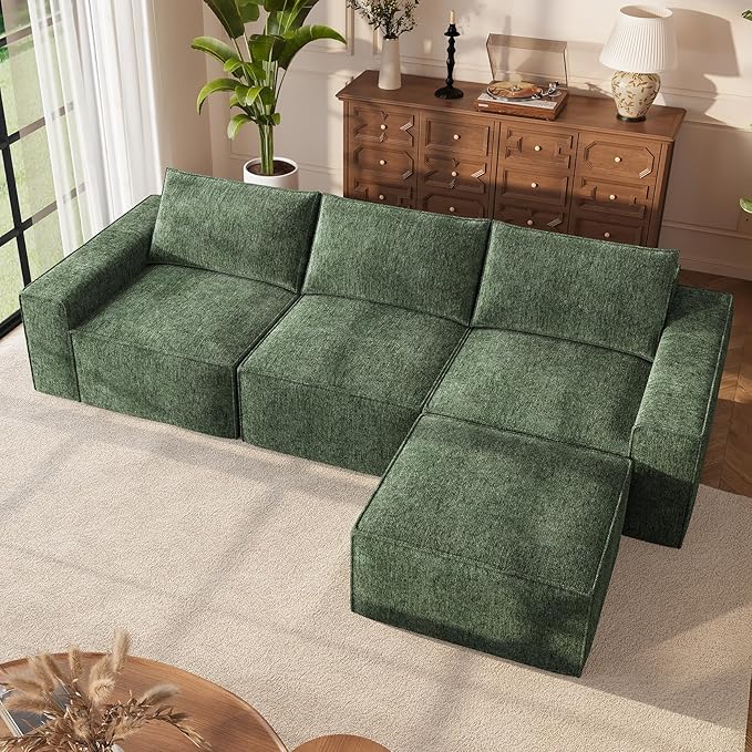 Vesgantti 114" Modular Boneless Couch, Modern 3 Seater Sectional Sofa - Image 3