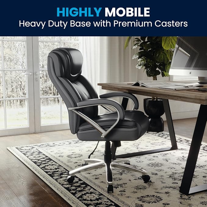 Flash Furniture HERCULES Series Big & Tall 500 lb. Rated Black LeatherSoft - Image 6
