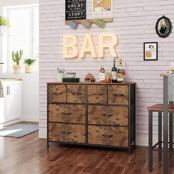 WLIVE Dresser for Bedroom with 8 Drawers, Wide Fabric Dresser for Storage and - Image 4
