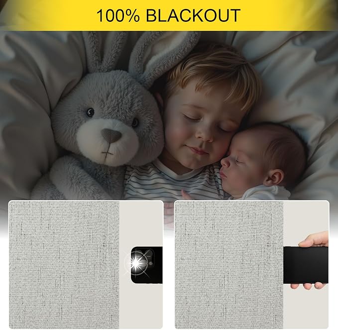 Light Grey Blackout Curtains 84 Inch Length 2 Panels - Image 4