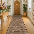 Boho Washable 2x8 Long Rugs for Hallway, Non Skid Front Door Runner Indoor by HazoHaus