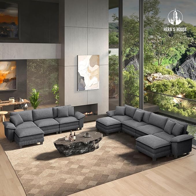 HERA'S HOUSE 158" Modular Sectional Sofa, Oversized L Shaped Couches - Image 9