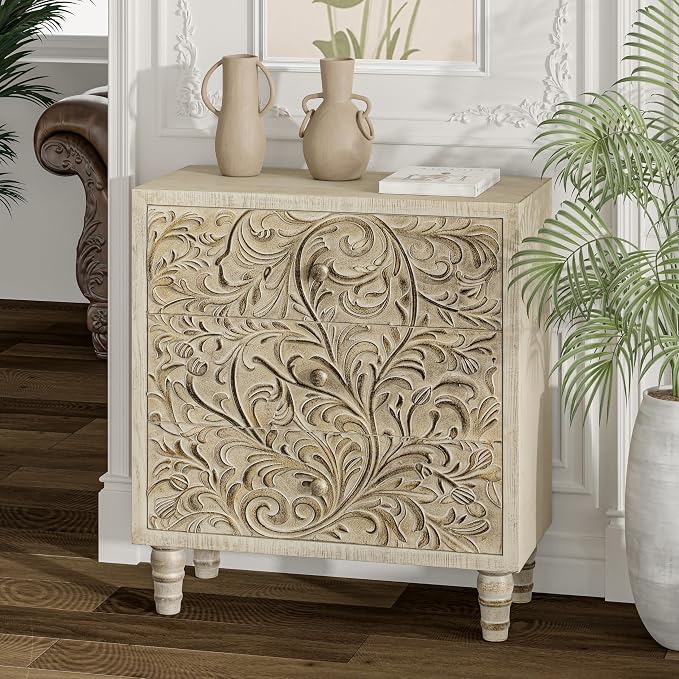 3 Drawer Farmhouse Dresser X 2P - Image 6