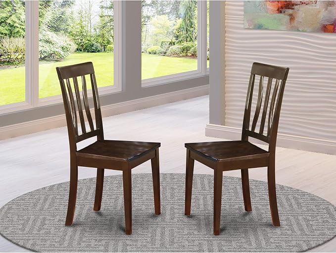 East West Furniture ANC-CAP-W Antique Dining Room Chairs by EastWestFurniture
