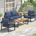 Patio Furniture Set, 4 Pieces Outdoor Patio Furniture by COMLAXFIELD