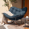 Grand patio Outdoor Rocking Chair, E-Coated Modern Cozy Lounge Rocker Chair by GrandPatio