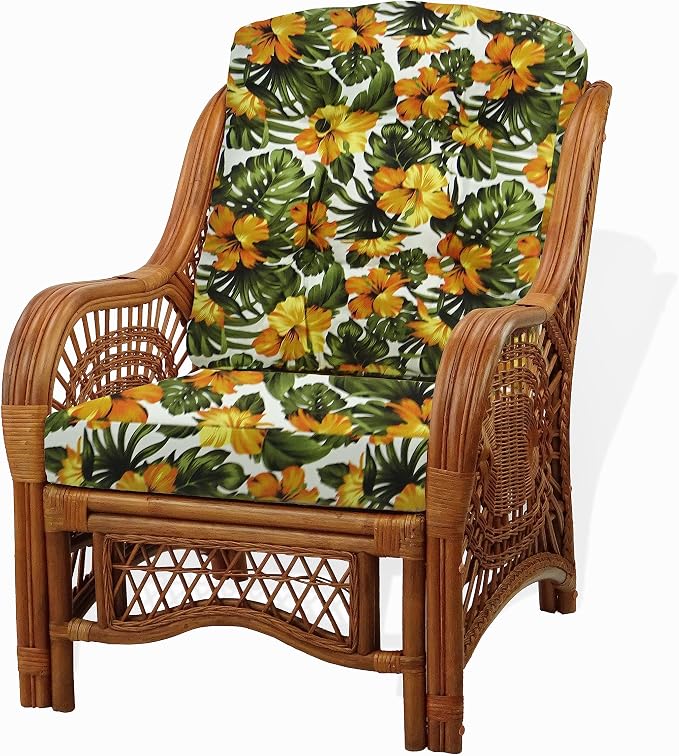 Malibu Lounge Living Accent Armchair Natural Rattan Wicker Handmade Design - Image 4