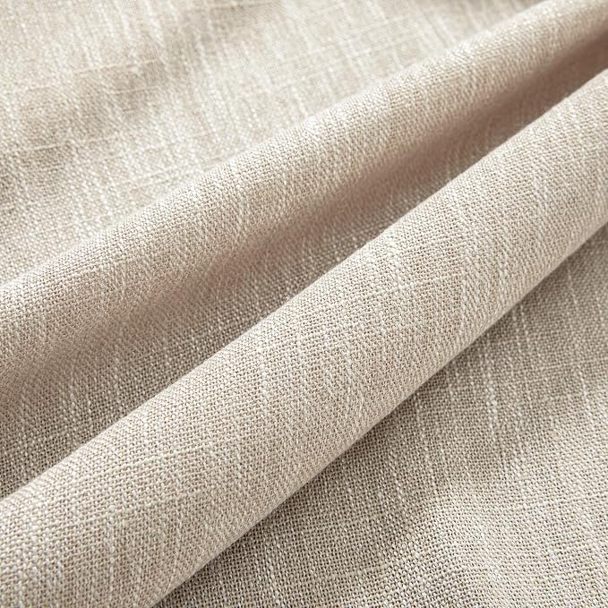 MYSKY HOME Cotton Curtains for Living Room Farmhouse Semi Sheer Light Filtering - Image 8