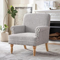 HUIMO Linen Fabric Accent Chair, Mid-Century Modern Upholstered Armchair by HUIMO