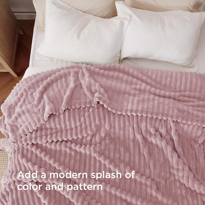 Bedsure GentleSoft Pink California King Size Blanket - Image 3