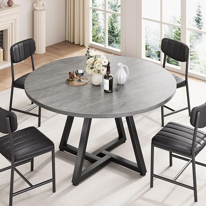 Jocoevol Round Kitchen Dining Room Table Circle Dining Dinner Table - Image 2