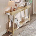 Huuger Console Table with Charging Station, USB-C Port, 2 Tiers Entryway Table by Huuger