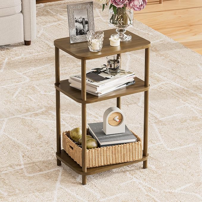 Bamboo End Table, Side Table for Small Space by Alifewithtasteandstyle