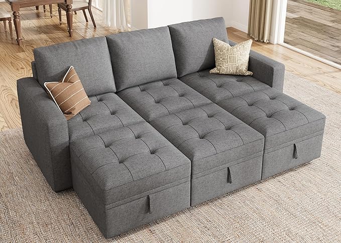 HONBAY Modular Sectional Couch Sleeper Sofa Bed by HONBAY