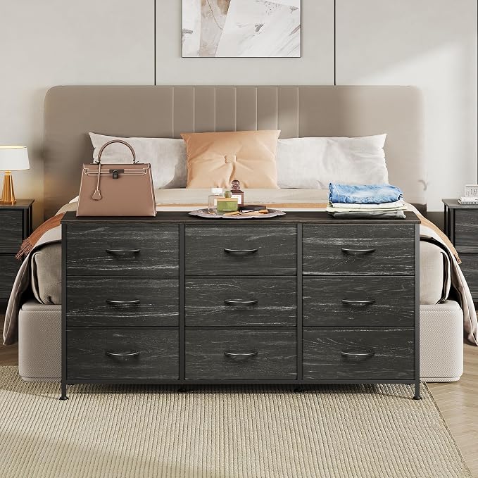 WLIVE 47''W Dresser for Bedroom, 55 inch TV, Wide Chest of Drawers - Image 2