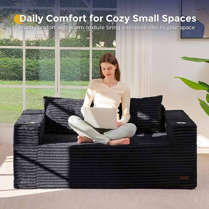 MAXYOYO 63" Boneless Loveseat Sofa Couch - Image 8