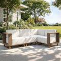 MIXPATIO Patio Sectional Furniture Set, 4 Piece Outdoor Yellow Rattan Modular by MIXPATIO