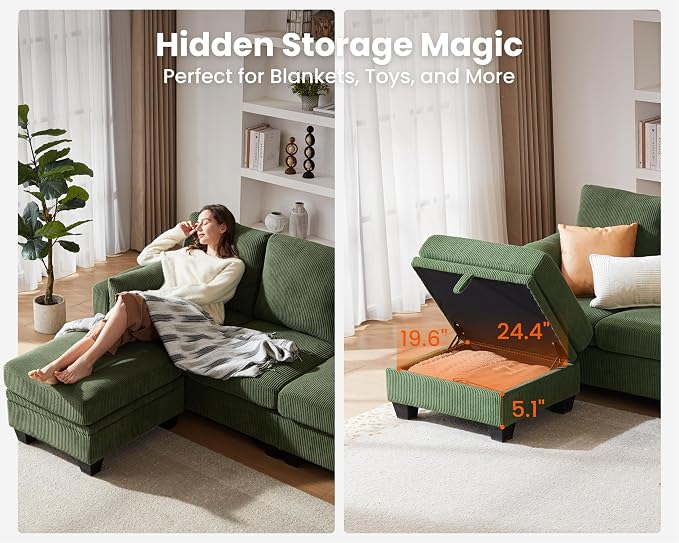 CHIC HOUSE Modular Sectional Sofa - Image 5