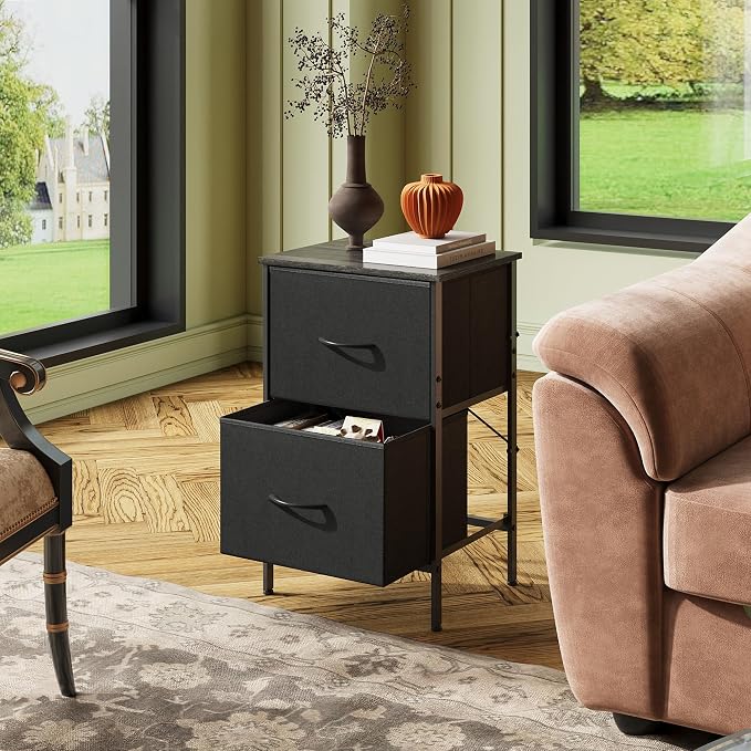 WLIVE Nightstand Set of 2, 2 Drawer Dresser - Image 2