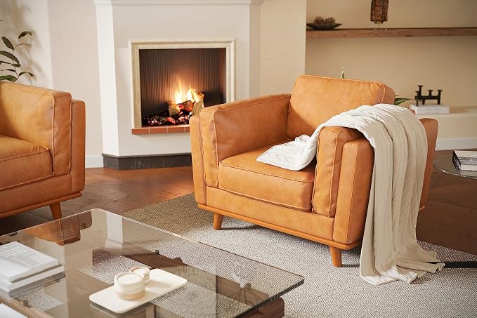Valencia Artisan Full Leather Accent Chair 41.5” | Pure Full Italian Nappa - Image 5