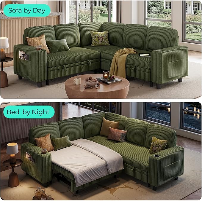 LINSY HOME Sectional Sleeper Sofa - Image 4