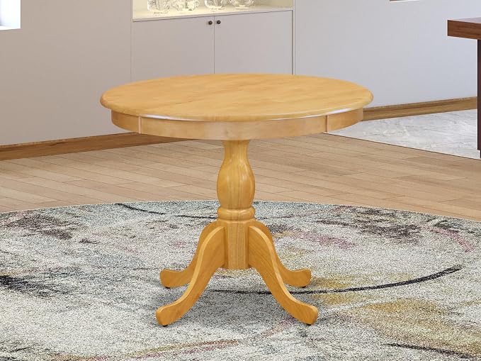 East West Furniture AMT-OAK-TP Antique Kitchen Dining Table - Image 2