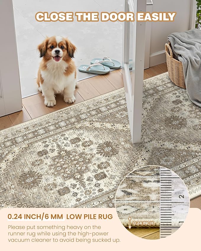3x5 Washable Area Rug for Entryway, Kitchen Rugs Non Slip for Dining Room - Image 6