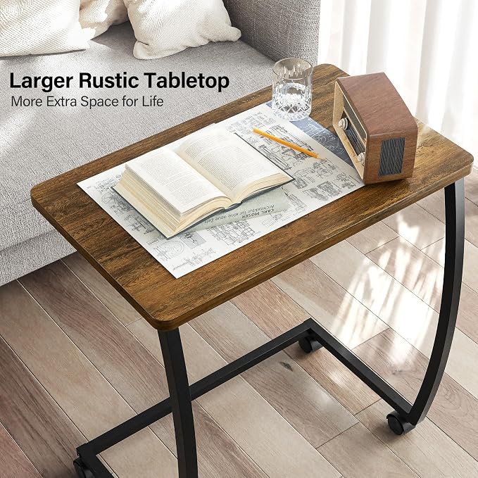 SRIWATANA Side Table, C-Shaped End Table - Image 4