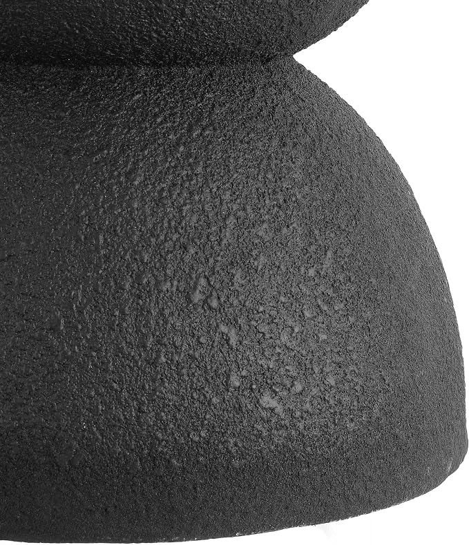 JONATHAN Y Greta Hourglass 18" Black Frosted Outdoor Side Table and Stool - Image 8