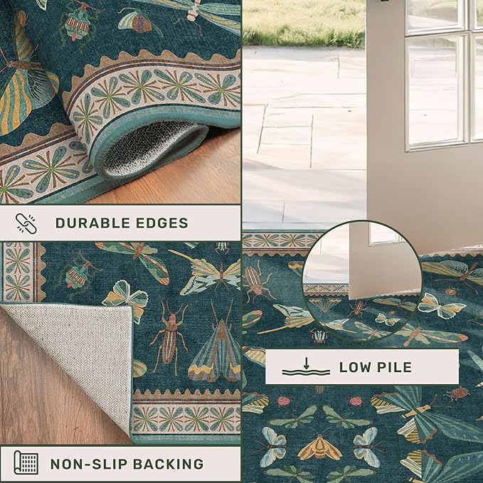 Teal 3x5 Entryway Rug - Image 5
