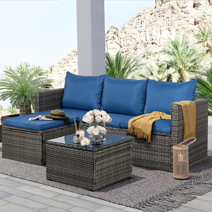 SUNLEI Small Outdoor Sofa Patio Furniture Set - Image 8