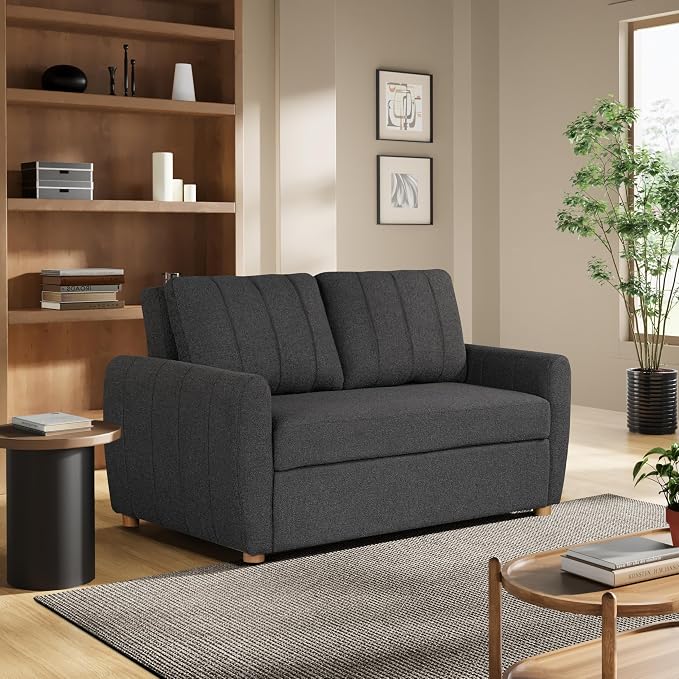 Serta Galway 66.5" Convertible Sleeper Loveseat, Full Size, Dreamcoil Comfort by SertaDreamConvertibles