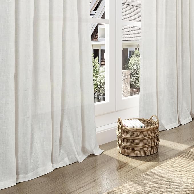 Nanspring Natural Linen Curtains 90 Inches Long - Image 5