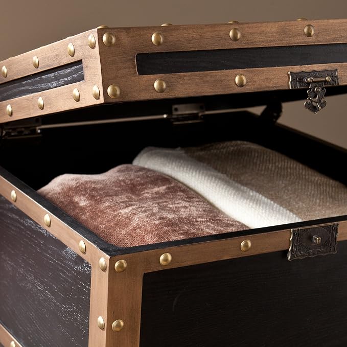 SEI Furniture - Drifton Travel Trunk End Table - Transitional Design - Image 5