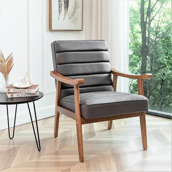 Container Furniture Direct Unique Mid Century Modern Accent Chair - Image 2